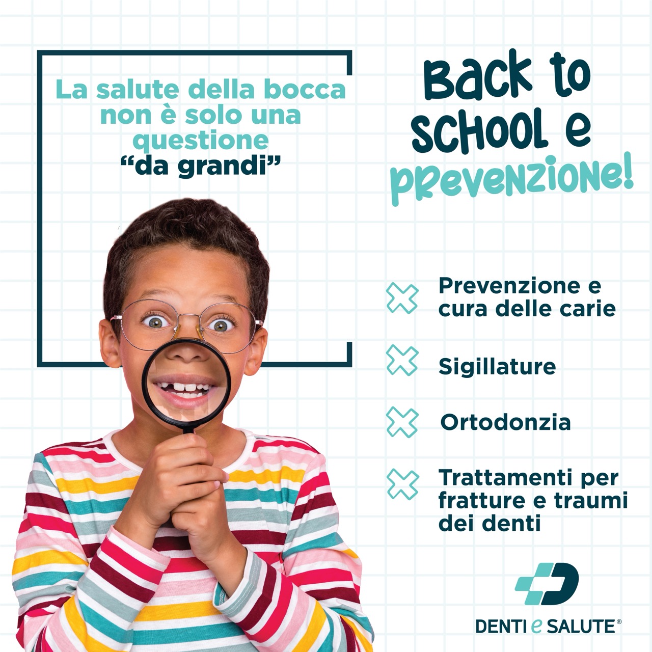 Back to school: a settembre è tempo di prevenzione delle patologie del cavo orale nei bambini e nei ragazzi nei 25 centri odontoiatrici Denti e Salute